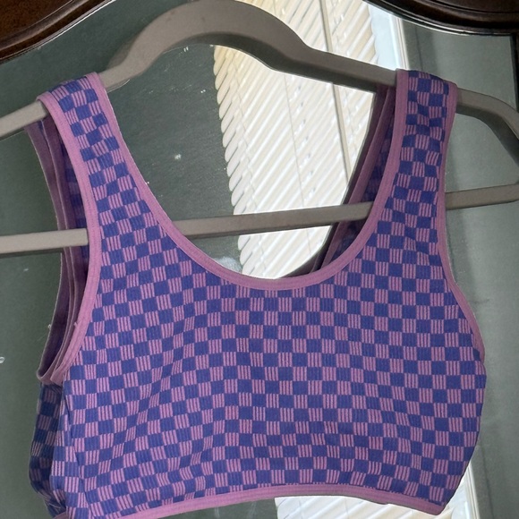 Other - Purple and Pink Checkered Women's Bralette